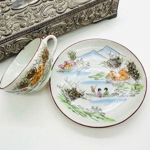 Antique Japan Porcelain Tea Cup Saucer set